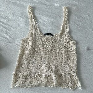 Zara Basics Crochet Tank Top
